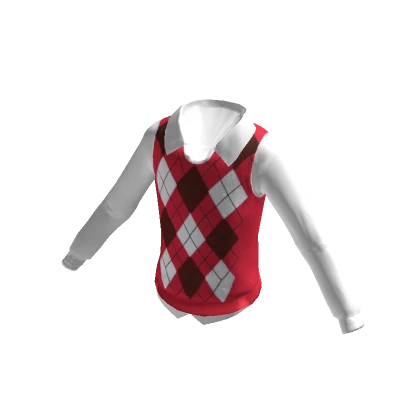 Red Sweater Vest with sleeves