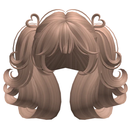 Swirly Short Heart Pigtails (Milktea)