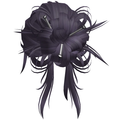 Popstar Purple Messy Hair Bun