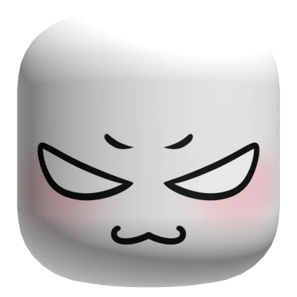 Evil Cat Face - White