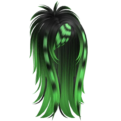 Messy Scene Ponytail Hair in Dark Green