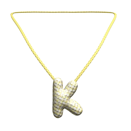 Preppy Bubble Initial Necklace K 3.0 Gold