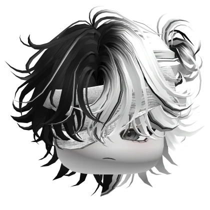 Cute Emo Boy w/ Bandaged Wolfcut (Black & White)