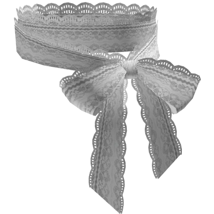 gothic white lace side bow choker (3.0)