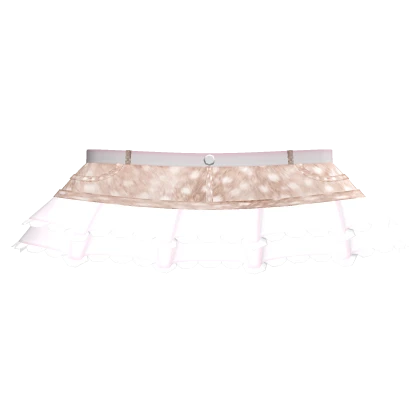🤍 cute fawn skirt w pink ruffles