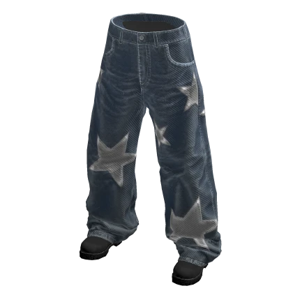 M11! - Y2K Star Baggy Jeans w/ Timb boots
