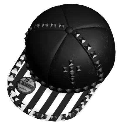 Studded Striped Scene Snapback