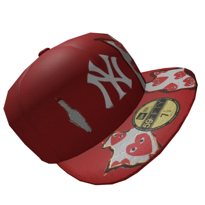 Red Burning NY x Chrome Fitted | Sideways  