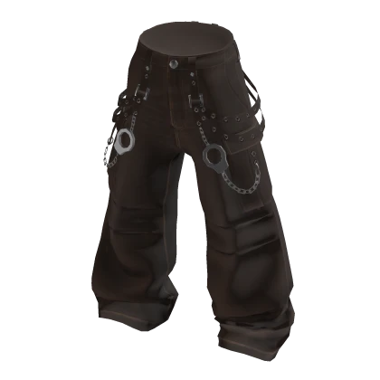 💗PUNK CHAIN CARGO PANTS_BROWN