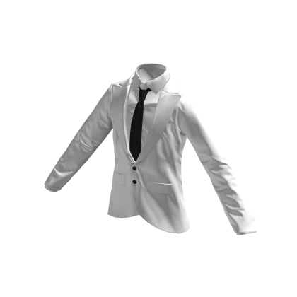 White Blazer w/ Shirt & Tie