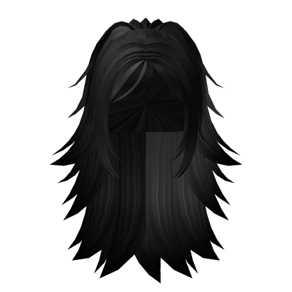 Messy Emo Punk Ponytail (Black)