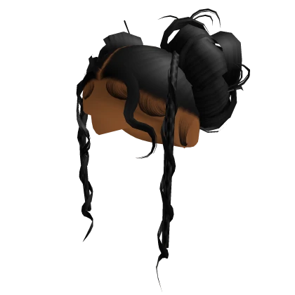 Big Curly Bunz W/ Braids [Black]