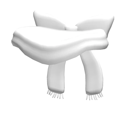 Oversized Bowtie Scarf White