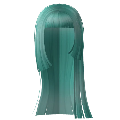 ☆ y2k wispy uneven hime cut teal