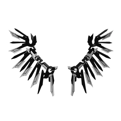 Cyber Robot Mecha Wings White