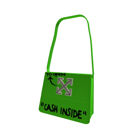 Off Designer Baddies Bag In Neon Green