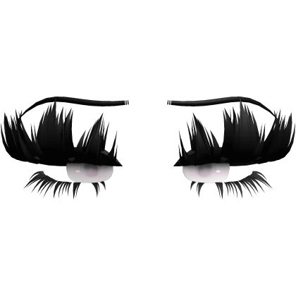 ♡ princess lashes w eyes (white)