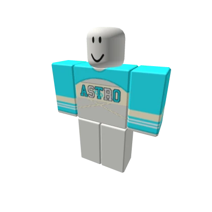 astro preppy beige & cyan matching curved top !☆