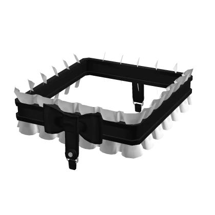 ♡ : cute frilly black + white thigh garter belt 