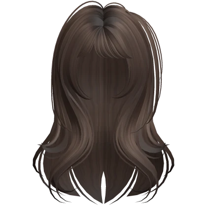 goth emo girl w side half pigtails hair (brown)