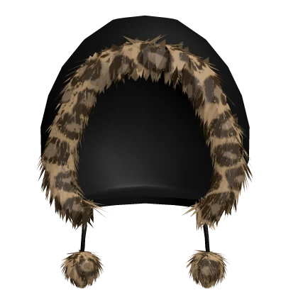 Leopard Fur Winter Hood