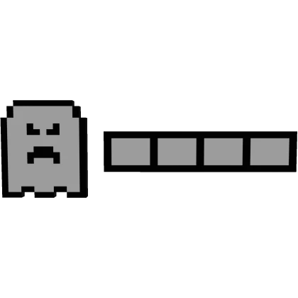 Spooky Ghost 8-Bit Health Bar