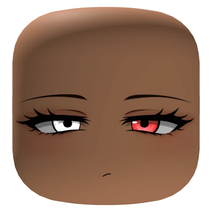 Bored Demon Face with White Glowing Eyes - Nougat
