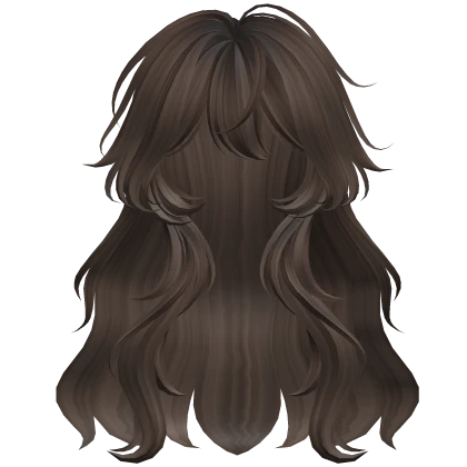 Shy Fluffy Wavy Girly Anime Hair (Brown)