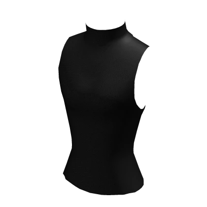 Black Tight Long Backless Turtleneck