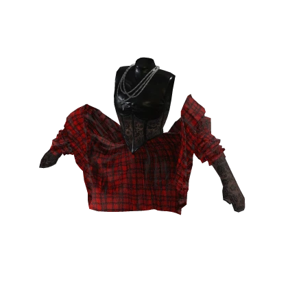 Salty & Sweet Corset Top W/ Tartan Coat - aespa