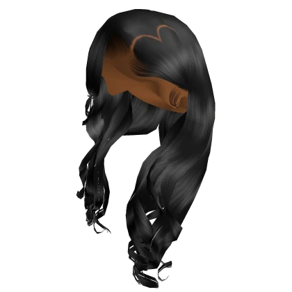 Wavy Side Part W/ Heart Design [Black]