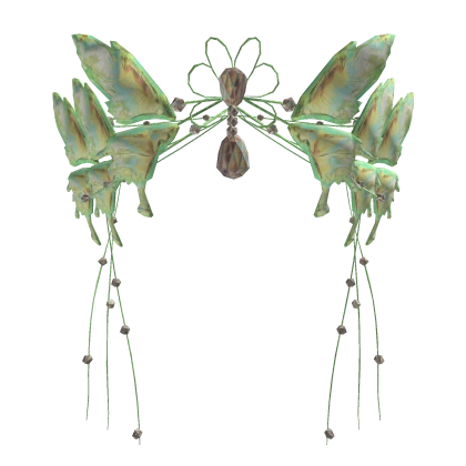 Green Fairy Butterfly Goddess Tiara