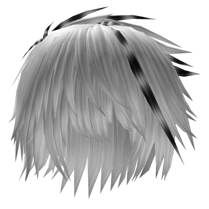 White Raccoon scene messy vkei emo hair
