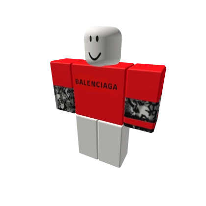 Balenciaga-Gangster-shirt-tattotted-Red