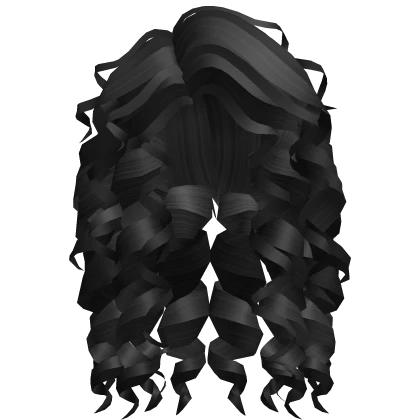 Flowy Curly Hair (Black)