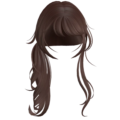 brunette igari doll side ponytail w wispy bangs