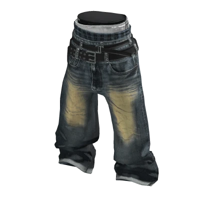 💜 Y2K Baggy Sagging Denim Pants_Deep Blue