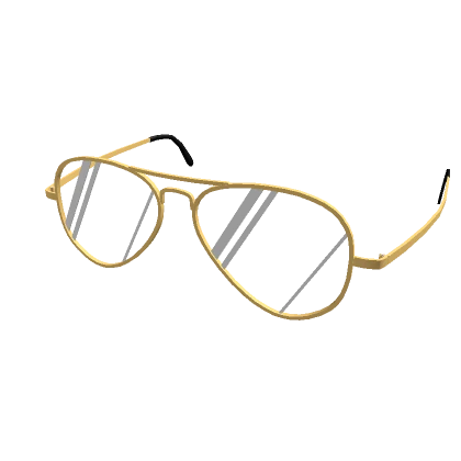 Clear Gold Aviator Glasses