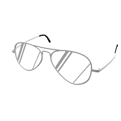 Clear Silver Aviator Glasses