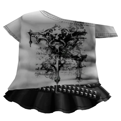 cute gothic white offshoulder outfit skirt 3.0