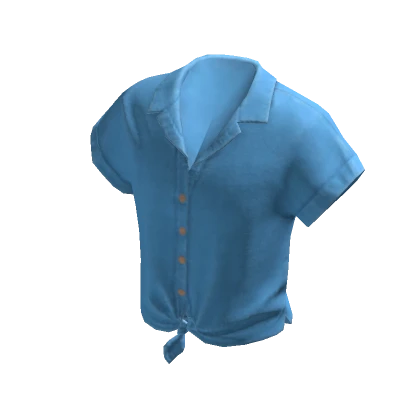 Tie-Front Top - Blue