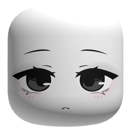 Cute Chibi Face With Black Eyes