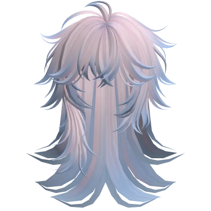 Asymmetrical Anime Hair (Pink Blue Ombre)