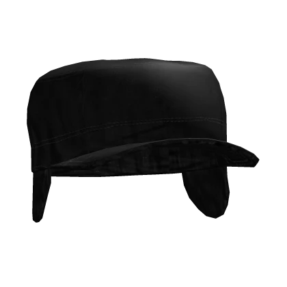 Black Ear Flap Hat