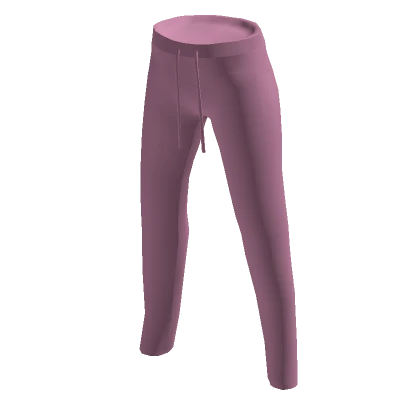 Pink Tracksuit Pants with Drawstrings