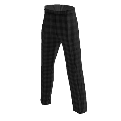 Oversized Black Flannel Pants