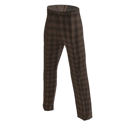 Oversized Brown Flannel Pants