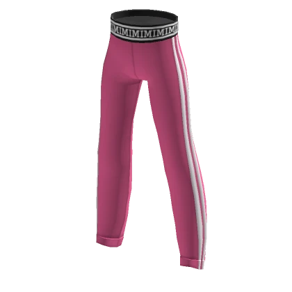 Athletic Leggings - Pink & White