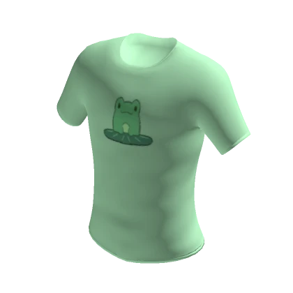 Cute Green Frog Crew Neck T-Shirt