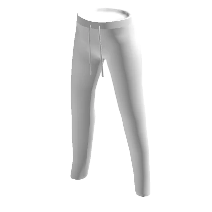 White Tracksuit Pants With Drawstrings